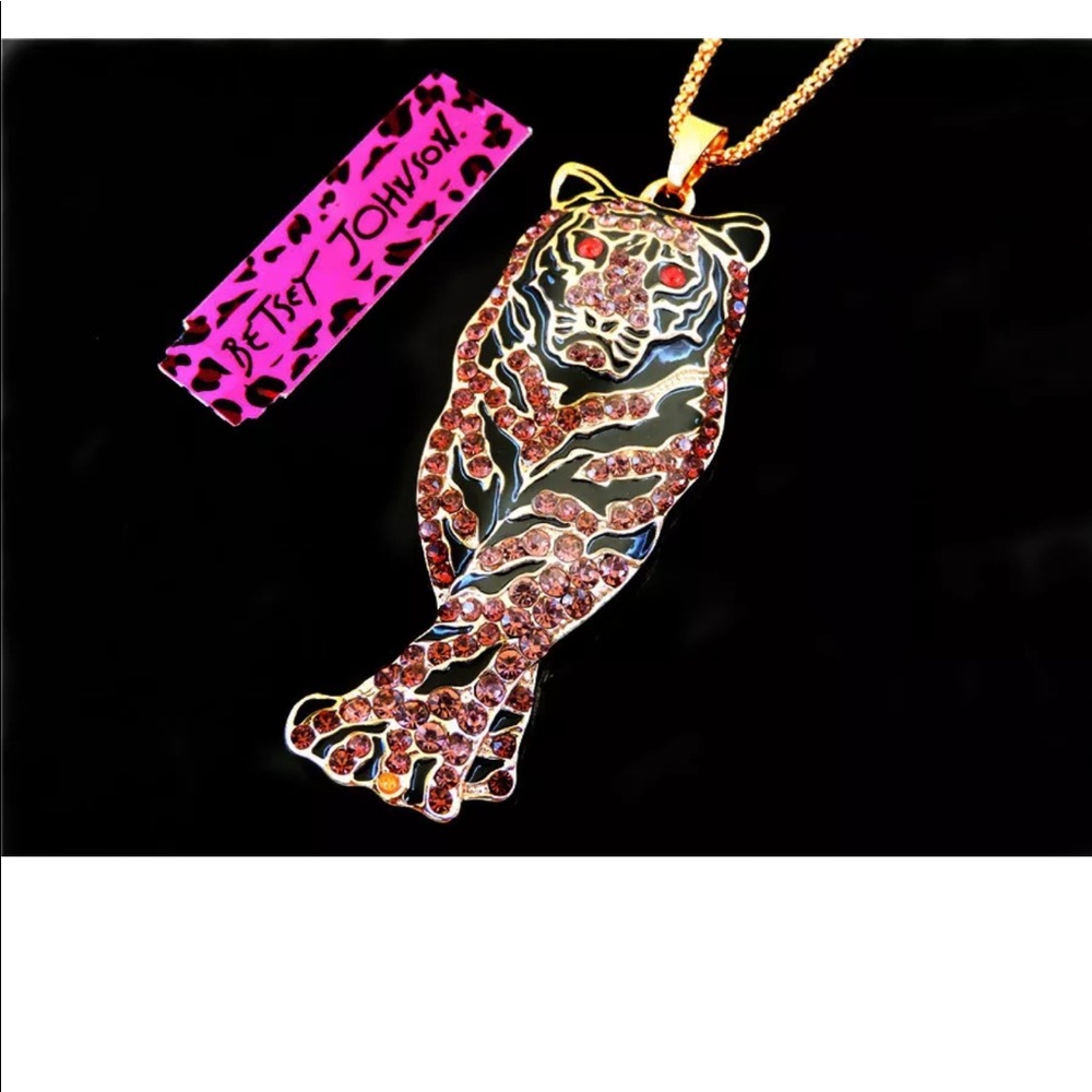 Betsey Johnson Tiger Red Necklace